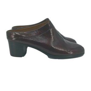 HOPP Collared Mule Burgundy Leather